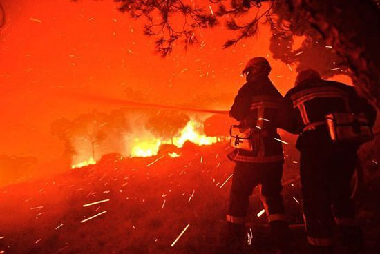 法国南部森林大火至少已造成22人伤。