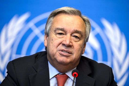 联合国秘书长古特雷斯(antonio guterres).