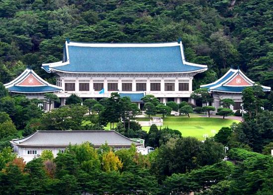 韩国原总统的官邸青瓦台。